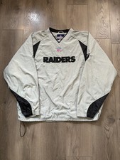 Vintage Reebok Oakland Raiders Gray Pullover Windbreaker Jacket Men s Size 2XL