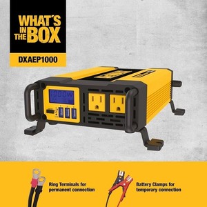 New in Box DeWALT DXAEPI1000 1000W 3.1Amp USB Port Car Converter w/LCD Display