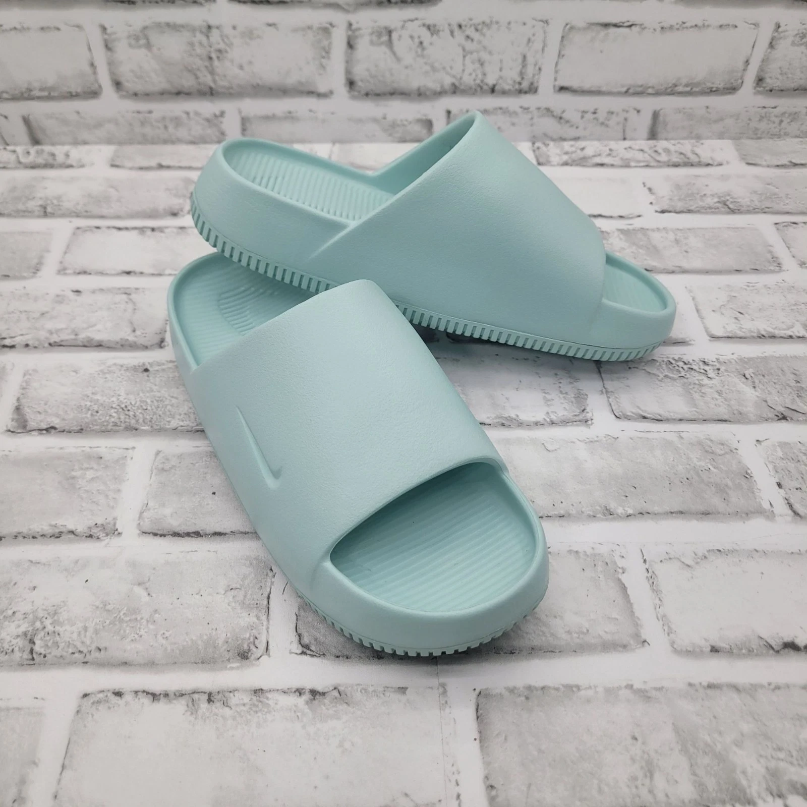 Sandali Nike Calm Slide Jade Ice Aqua nuovi senza scatola uomo 6 donna 7 comodi