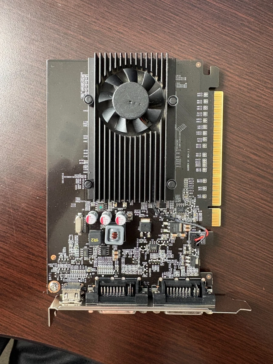 Scheda Grafica GT 610 1GB DDR3, PCI Express 2.0, Uscite HDMI VGA DVI, Ventola Silenziosa, Per PC Ufficio E Giochi Leggeri