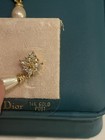 Vintage  Christian Dior Necklace & Earrings Pearl & Rhinestone Dangle Nw Set — photo 3