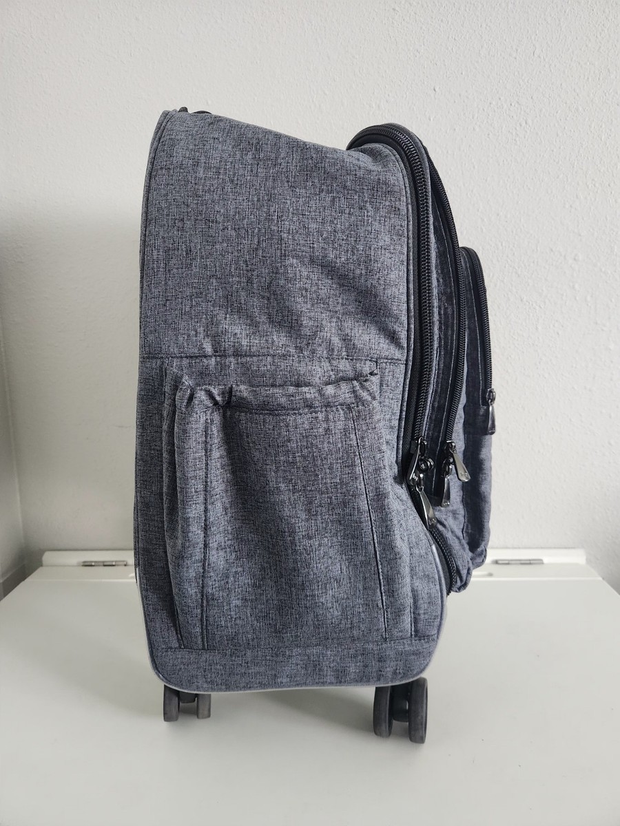 Lug Propeller Wheelie-4 Wheeled Carry-On Luggage Quilted Gray