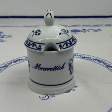 Triptis Zwiebelmuster Porzellan Meerrettich Töpfchen Dose mit Deckel 7 cm