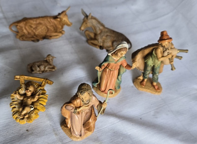 Fontanini Krippenspiel, 7 Figuren von 1983, Guter Zustand, Made in Italy