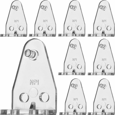 10Pcs Clear PC Hold down Brackets for 1'' Mini Blinds & More