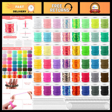 48 Rolls Lanyard String Kit for DIY Crafts, Bracelets, Keychains  Clips - 11 Ya