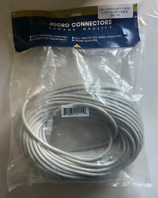 NEW 100  CAT5 RJ45 UTP 24AWG 4PAIR  ETHERNET NETWORK  CABLE