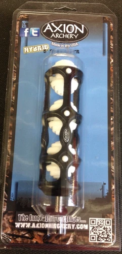 NEW AXION SILENCER HYBRID 5" STABILIZER, BLACK WITH WHITE HYBRID DAMPNERS 4.6oz