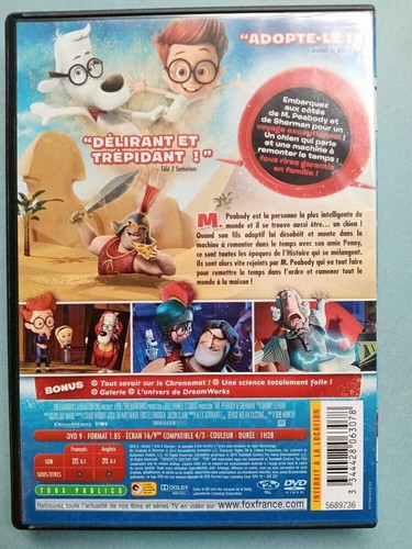 M. Peabody Et Sherman: Les Viaje En El Tiempo / DVD + Digital HD Libre - Imagen 2 de 2