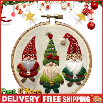 Weihnachten Stickerei Starterset Kreuzstich Set für Anfänger (Weihnachtswichtel)