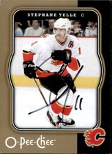 Stephane Yelle Signed Auto 2007-08 O-Pee-Chee card Calgary Flames