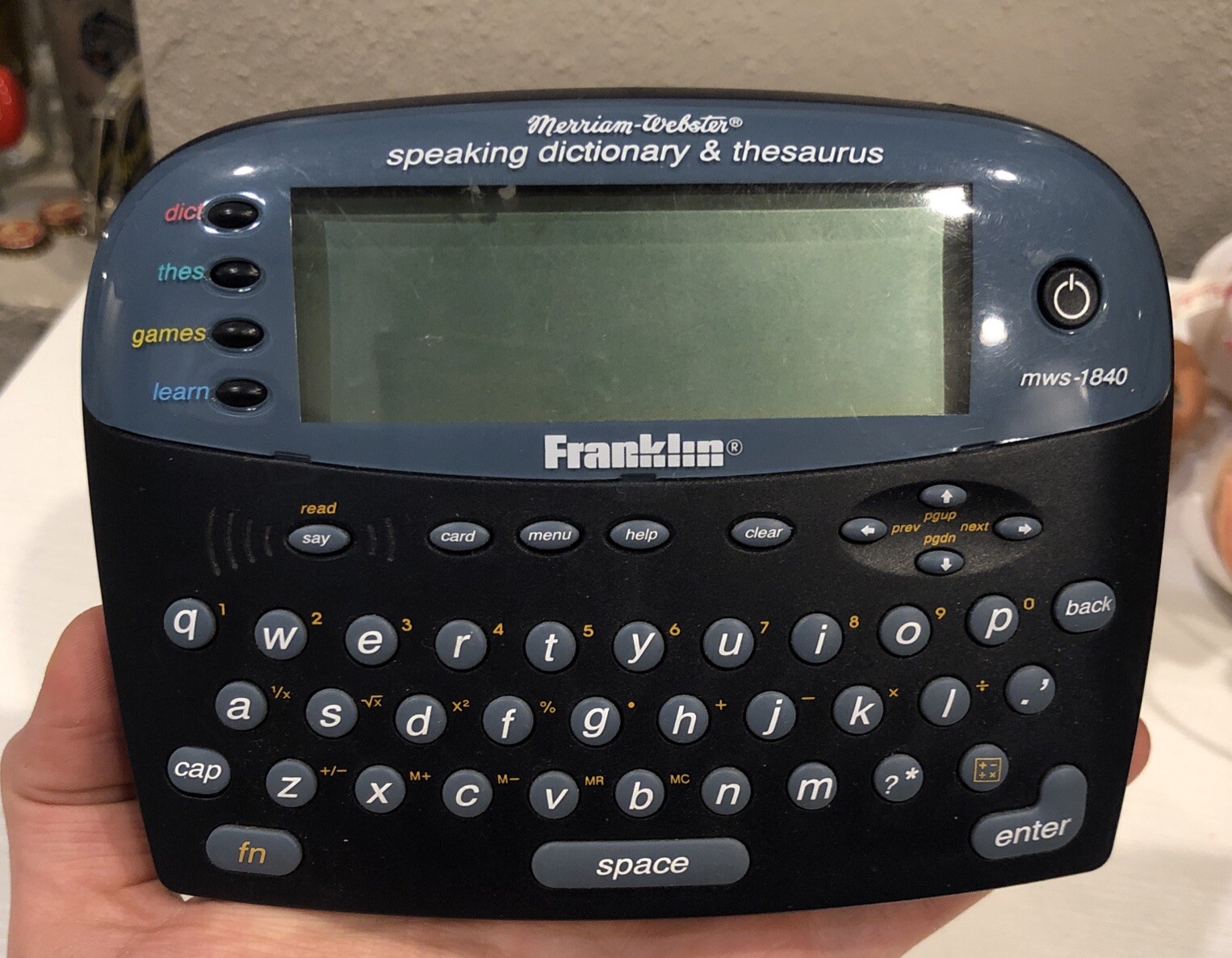 Untested Franklin Speaking Dictionary Thesaurus Merriam ster Bookman MWS1840 eBay