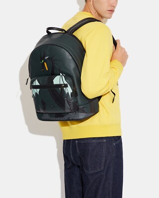 NWT Coach Men's Disney X Coach West Backpack With Maleficent