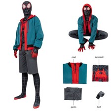 The Spider-Man Into the Spider-Verse Jumpsuit Cosplay Costume Jacket Halloween