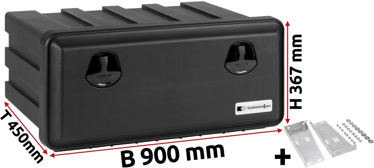 FTsolid Halterung Staubox (vertikale Halterung) Anhängerkiste Unterbaubox Unterflurbox Gurtkiste Werkzeugkiste
