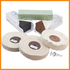 Aluminium Polierset 7tlg. Polierscheiben Ø150 Polierpasten hochglanzverdichten