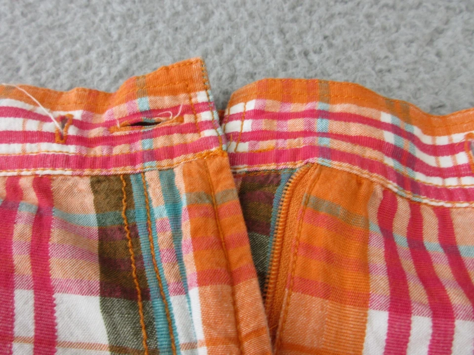 Orvis 裙子女式成人 8 橙色格子棉休闲口袋女士 30X22 — 第 4/4 张图片