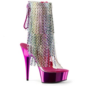 rainbow stripper heels