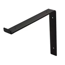 12 In. Black Steel Shelf Bracket for Wood Shelving