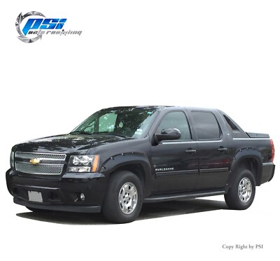 Pocket Bolt Style Fender Flares Fits Chevrolet Avalanche 2007-2013, Paintable