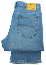 Lee jeans mens Union City Bootcut fit 'Blue Stonewash' FACTORY SECONDS L34