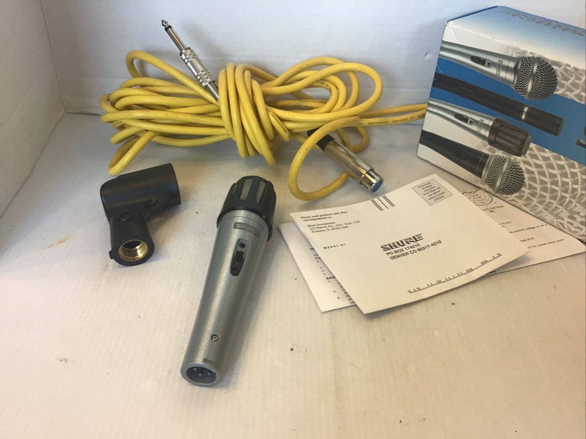 SHURE 10A ダイナミックマイク SHURE 10A Pa Vocal MICROPHONE MIC SILVER Boxed With Manual And