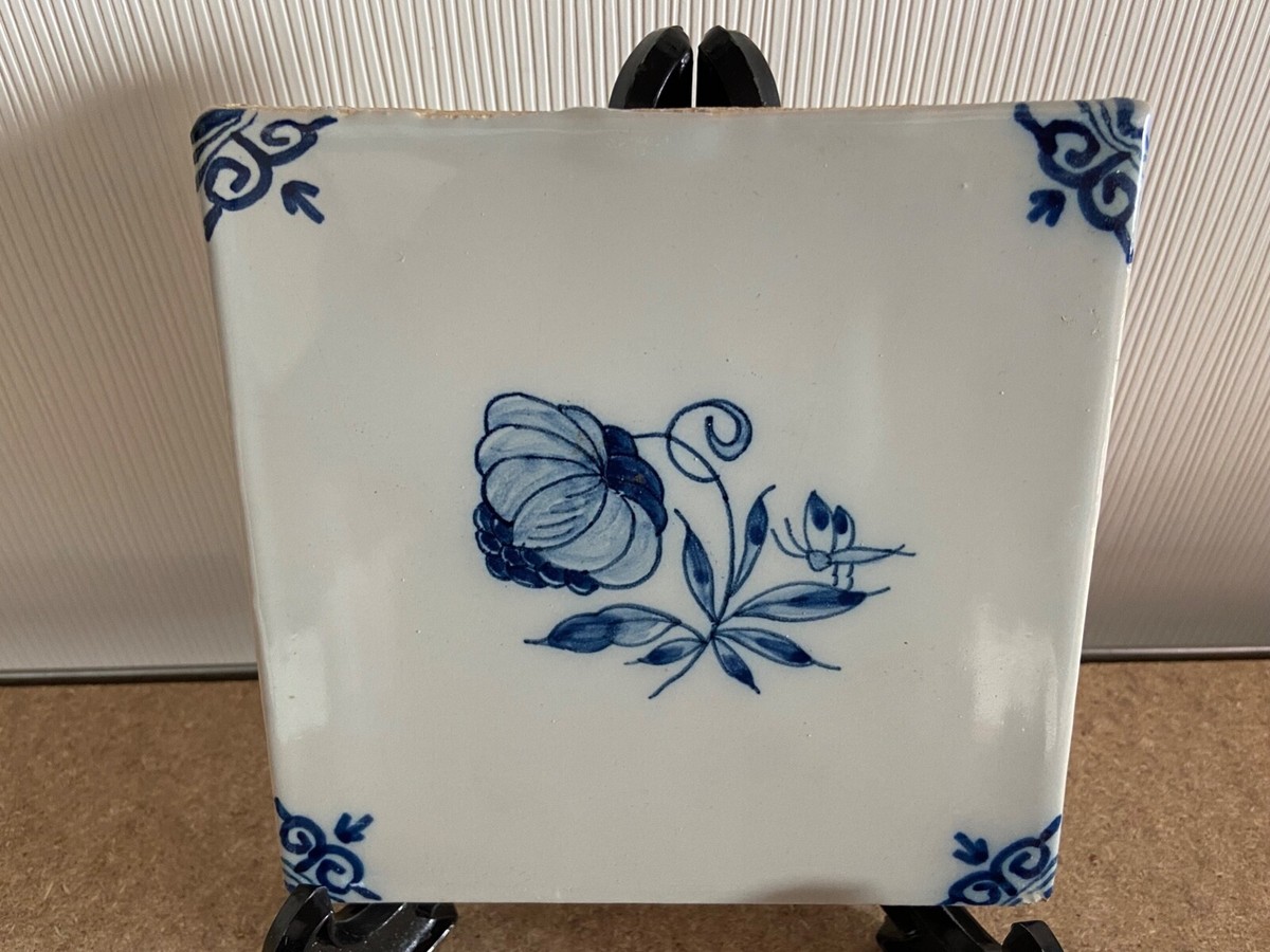  Tichelaar Makkum花器☆SALE FREE SHIPMENT Unique TILE MAKKUM Tichelaar Delft blue Holland