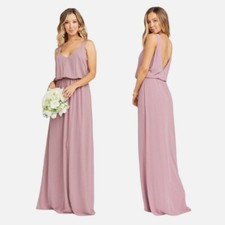 Show Me Your MuMu Kendall Maxi Dress Size Small Womens Antique Rose Low Back