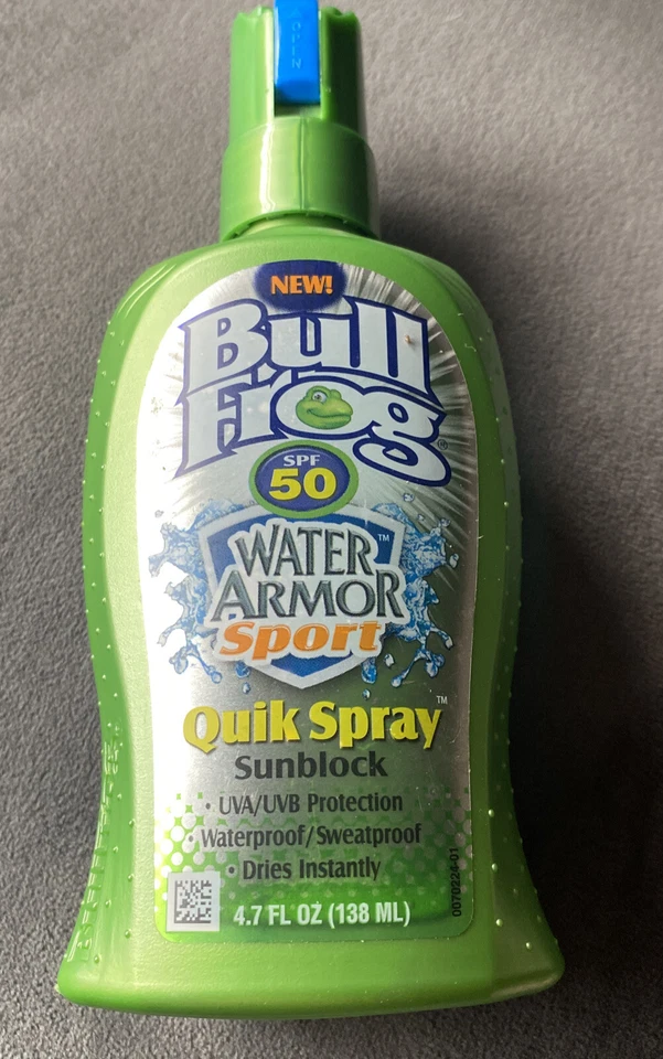 Protector solar Bull Frog SPF 50 armadura de agua deportiva spray rápido Foto 2 de 3