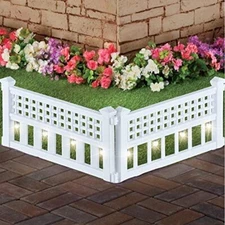 SkyMall 14" Decorative 8 Piece Architectural Corner Post Garden Border Fence