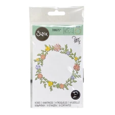 Sizzix Thinlits SPRING FOLIAGE by Pete Hughes Wreath Cutting Dies 664380 NEW