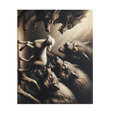 Puzzle 500-Piece Lamb Of God Takes Away Sins Wolves Christian