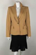VALENTINO ROMA Women  s Jacket Single Button Blazer Signature Lining US12 Pockets