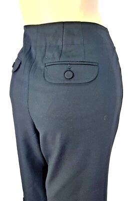 ANN TAYLOR PETITE Damen schwarze Stretch CROPPED HOSE - W28'' - UK10P - UVP 55£