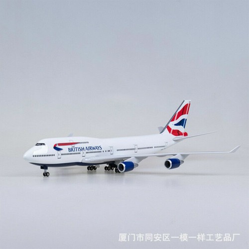 1/150 Resin 47cm British Airways 747-400 Passanger Airplane w/ Voice Light Toy - Picture 2 of 10