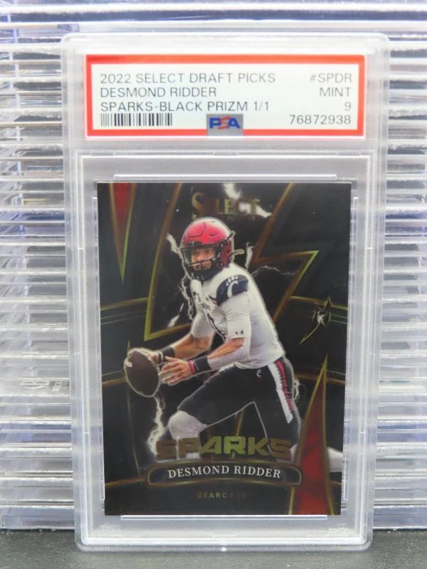 Desmond Ridder Panini Select Draft Picks Sparks #SPDR Black Prizm 1/1