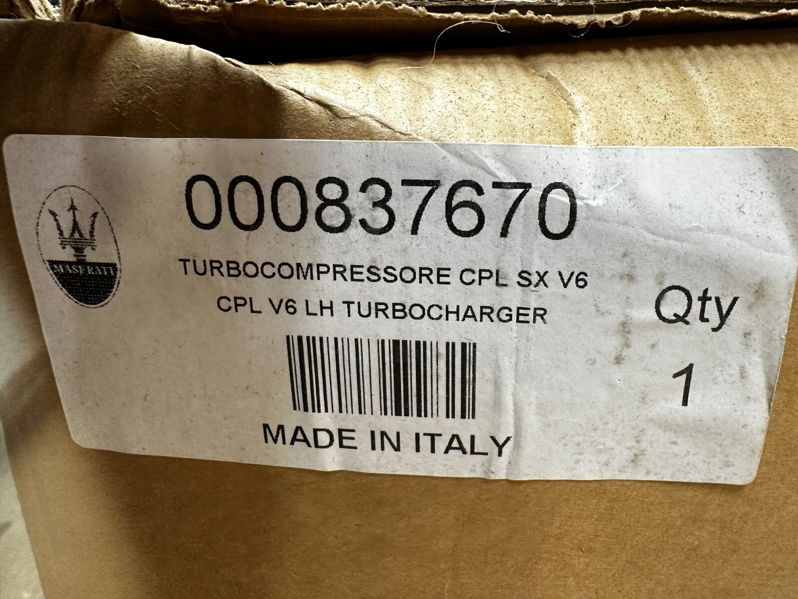 2017-2020 MASERATI LEVANTE 3.0L V6 GAS LEFT LH TURBOCHARGER EXHAUST MANIFOLD OEM