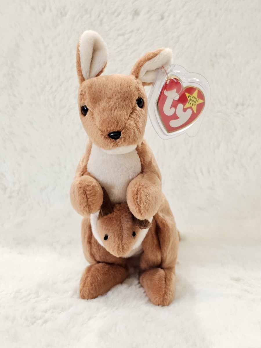Ty Beanie Baby 1996 Pouch Kangaroo 1995 Twigs The Giraffe & 1993 