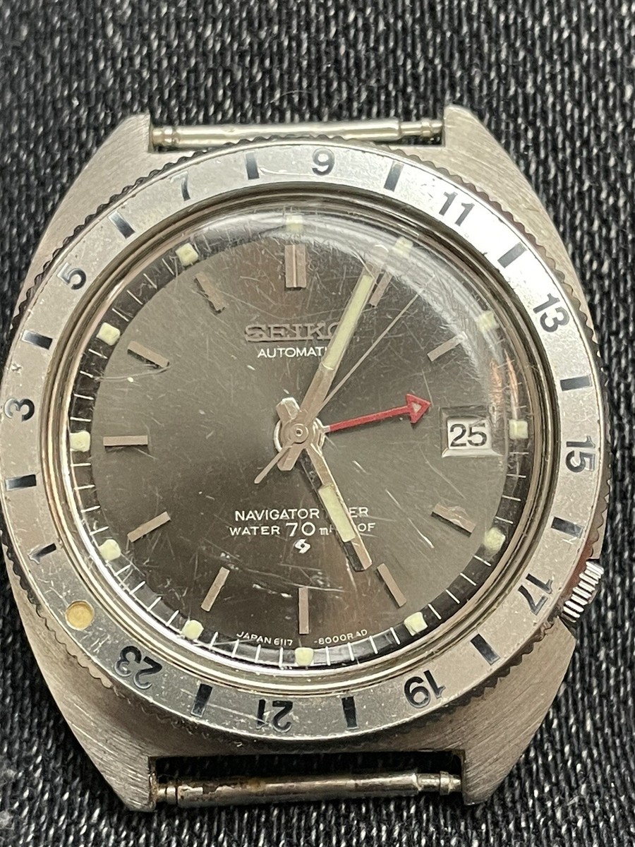Vintage Seiko Navigator Timer Automatic GMT Watch 6117-8000 Vintage Seiko Navigator Timer Automatic GMT Watch 6117-8000