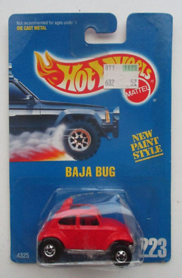 1991 Hot Wheels METALIC RED BAJA BUG Blue Card 223 New Paint FREE SHIPPING