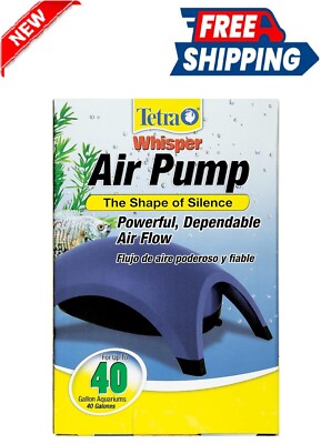 Tetra Whisper Air Pump 40-Gallon Aquarium Fish Tank Water Quiet Powerful Non-UL
