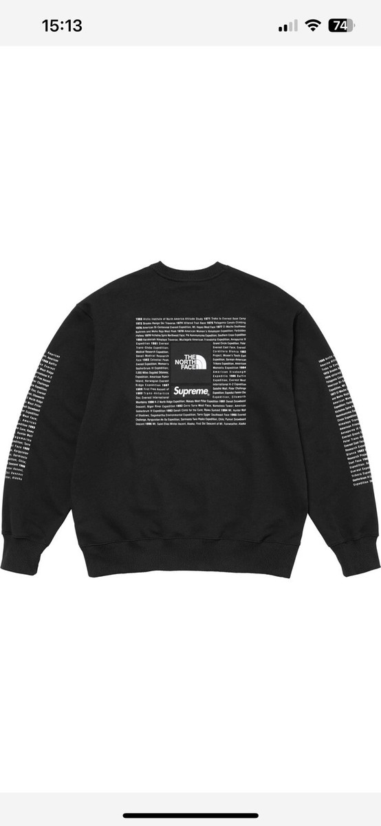 Supreme x North Face Crewneck, Sweatshirt, Jumper Large, In Hand 