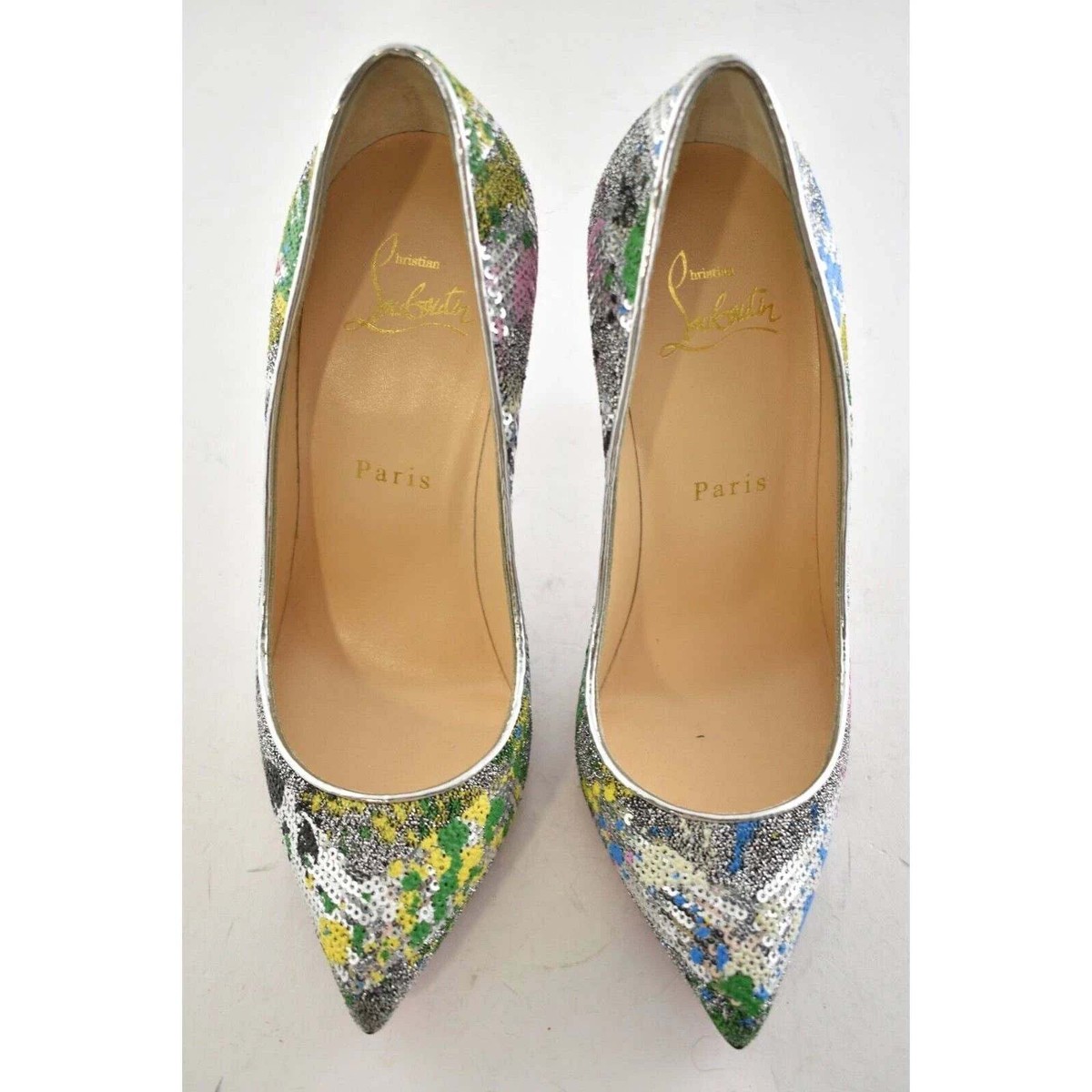 Christian Louboutin Pigalle Follies 100 Paillette Splash Sequin 