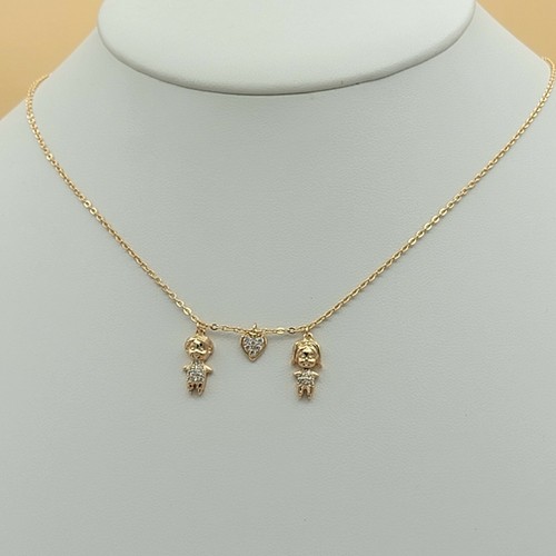 18K Gold Plated Girl - Heart - Boy 