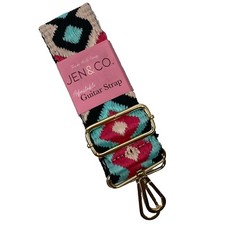 Jen  Co Adjustable Guitar Strap for Handbag Tote Briefcase Pink Blue Diamonds
