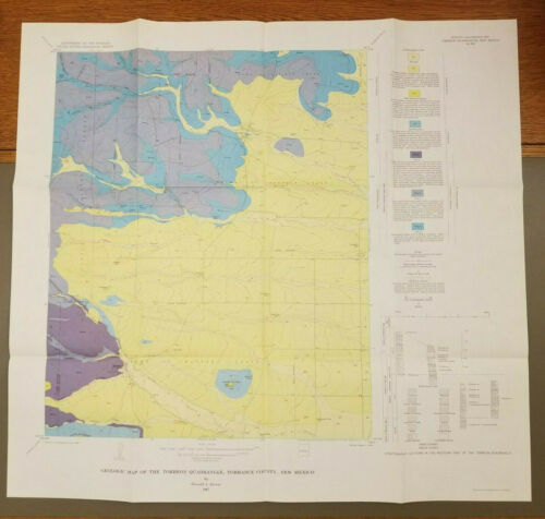 Carte géologique vintage 1967 du quadrilatère de Torreon, comté de Torrance, Nouveau-Mexique - Photo 1/11
