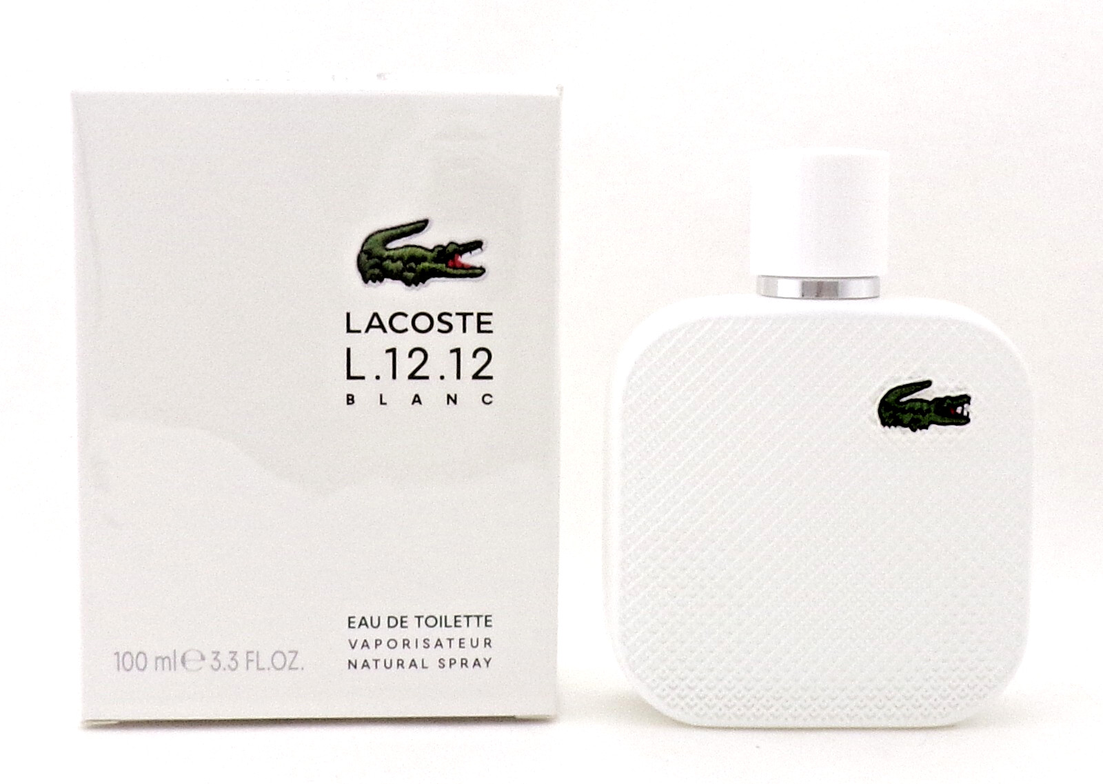 Lacoste L.12.12 Blanc by Lacoste 3.3 oz Eau de Toilette Spray for Men New in Box
