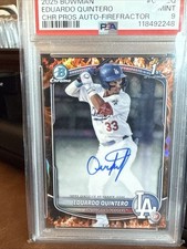 2025 Bowman Chrome Eduardo Quintero Prospects FireFractor 1/3 Pop 1