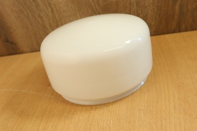 Vintage weiß Milchglas blickdicht Lampenschirm Ersatz Unterputz Schott 5,5