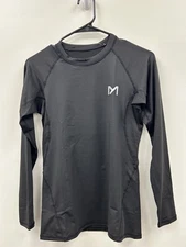 Meetwee Men’s Activewear Black Long-Sleeve Top Size Small